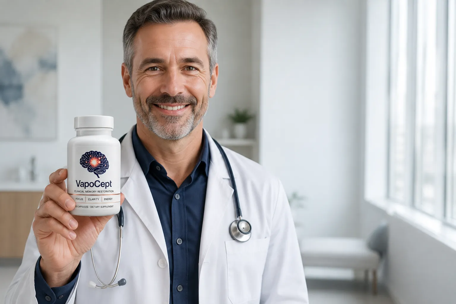 Healthcare professional holding VapoCept